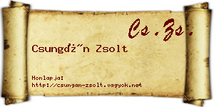 Csungán Zsolt névjegykártya